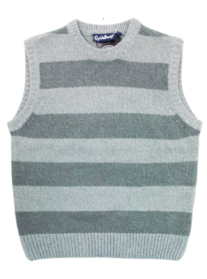 STRIPPED SLEEVELESS PULLOVER