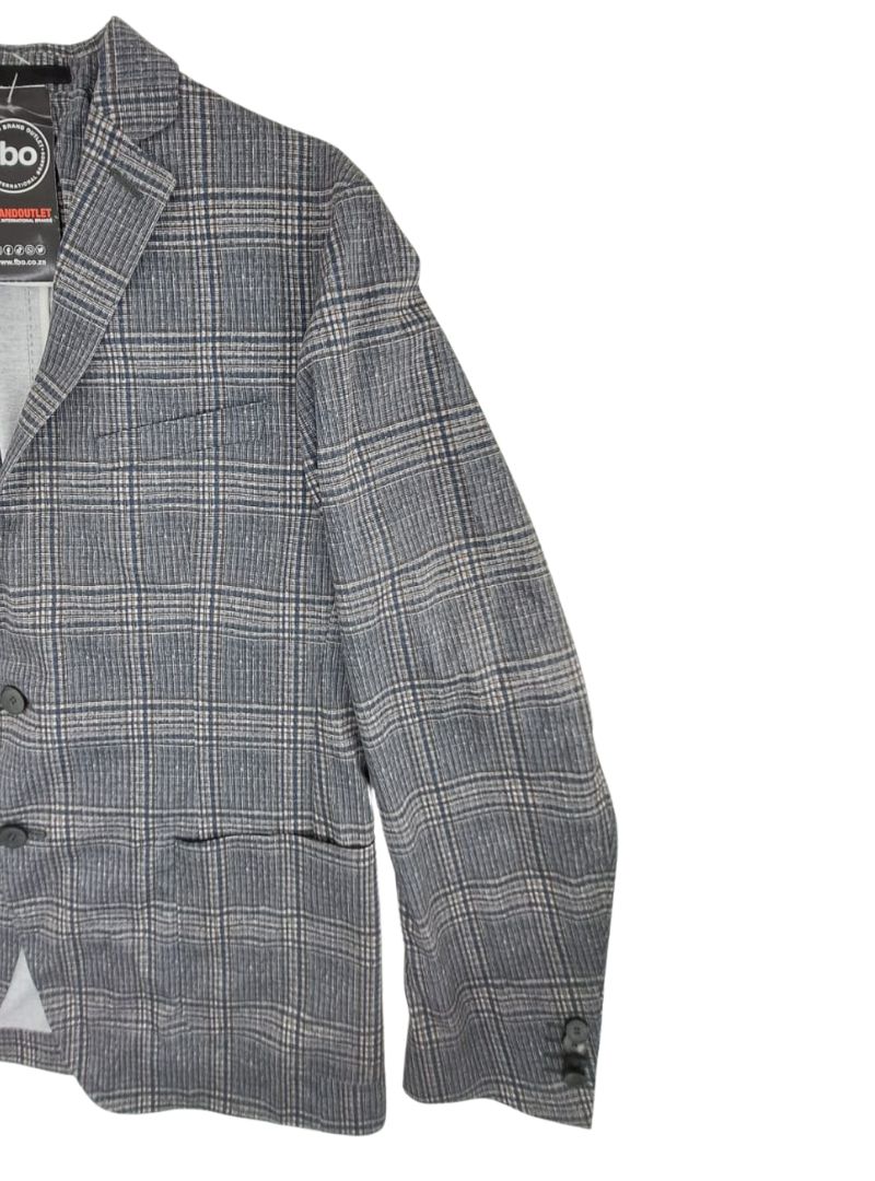 CHECKERD BUTTON FORMAL JACKET