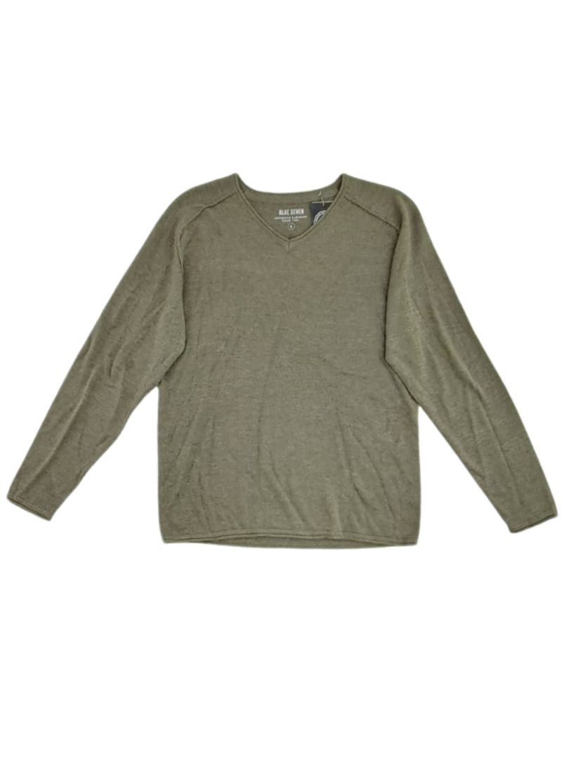 V-NECK LINING DETAIL KNIT TOP