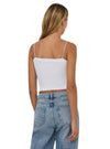 Terranova Ladies Rib Crop Top - White