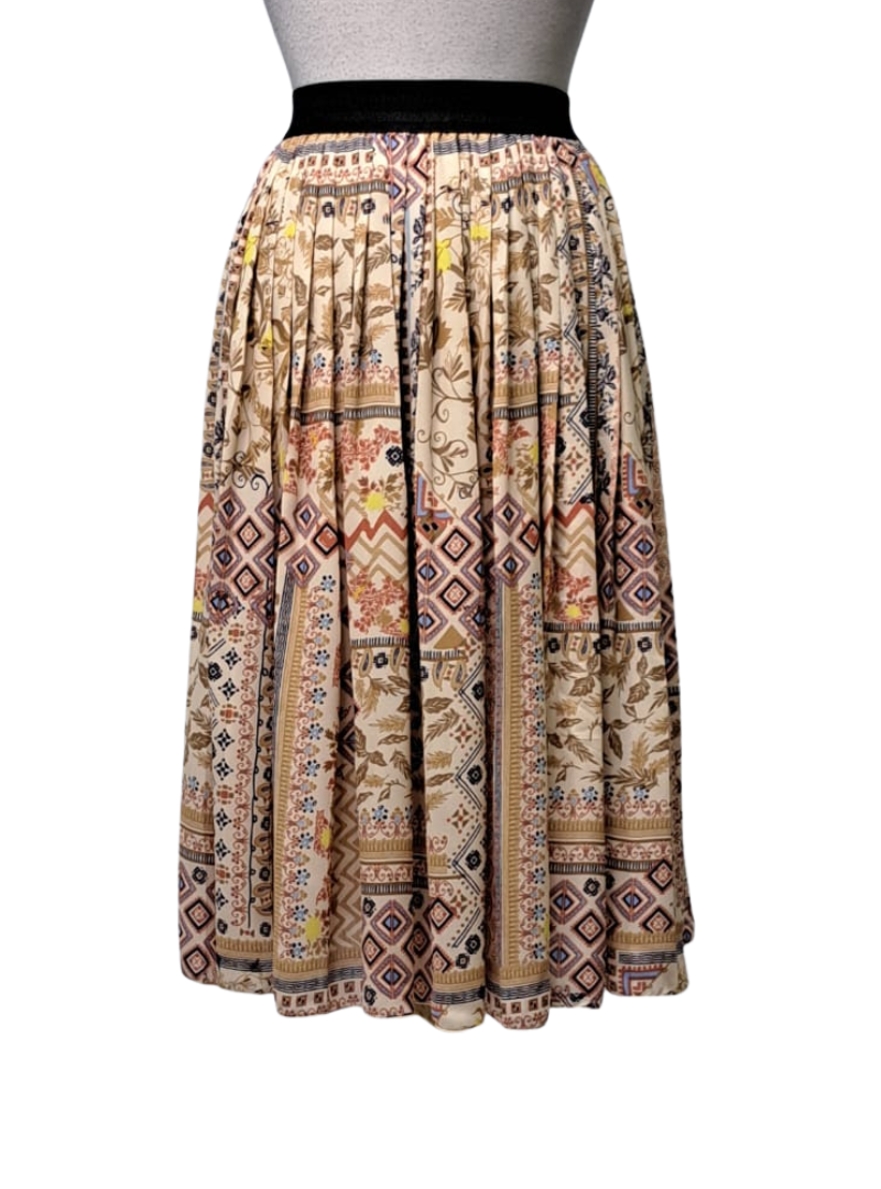 Lascana Ladies Printed Pleated Skirt - Multi