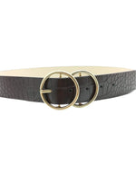 CROC PRINT DOUBLE BUCKLE BELT