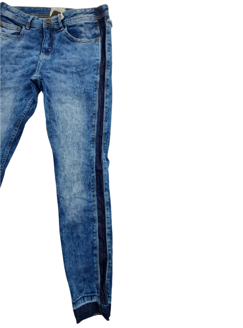 TWO TONED MID WAIST JEAN