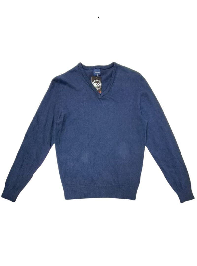 Terranova Mens V-Neck Knit Top - Navy