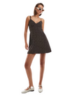 Leger Ladies Polka Dot Dress - Brown