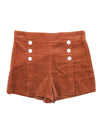 CORDUROY BUTTON DETAIL SHORT