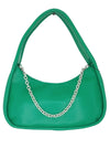 CHAIN DETAIL MOON SHOULDER BAG