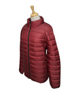 S.oliver Ladies Zip Up Puffer Jacket - Maroon/Black