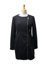 Only Ladies Zip Detail Coat - Black