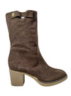 SUEDE BLOCK HEEL BOOTS