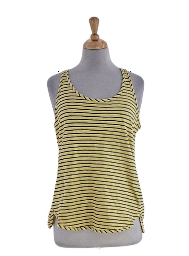 DETAILED STRIPED SLEEVELESS TOP