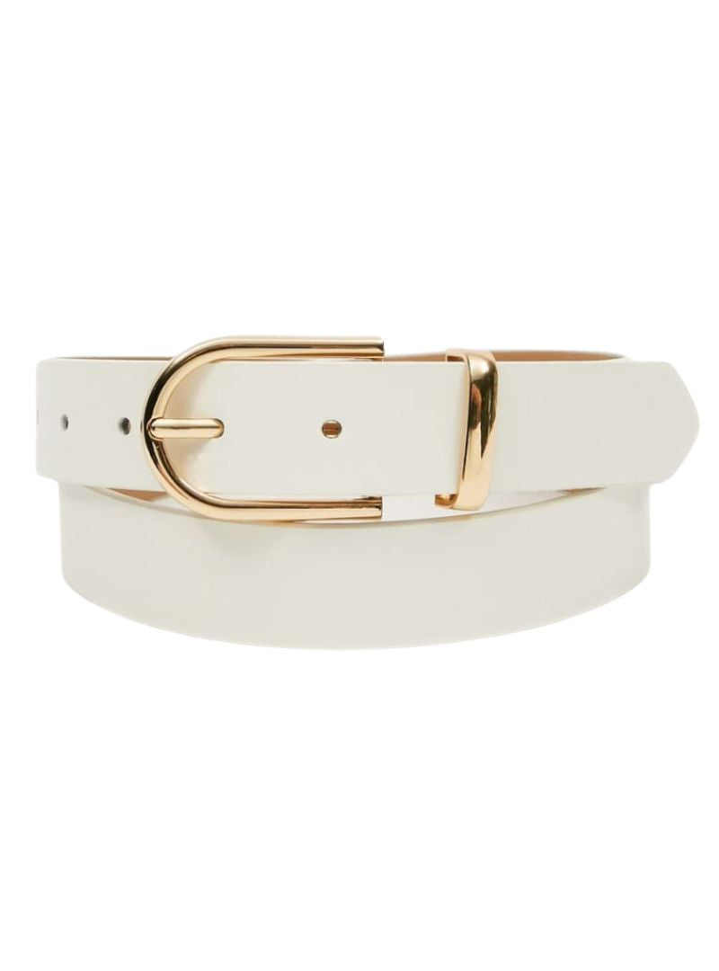 PLEATHER BUCKLE BELT