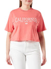 ''CALIFORNIA'' PRINTED BOXY CROPPED TEE