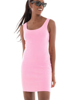 BASIC RIBBED FITTED DRESS