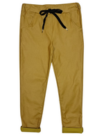 Made In Italy Ladies Raelynn Pants - Mustard