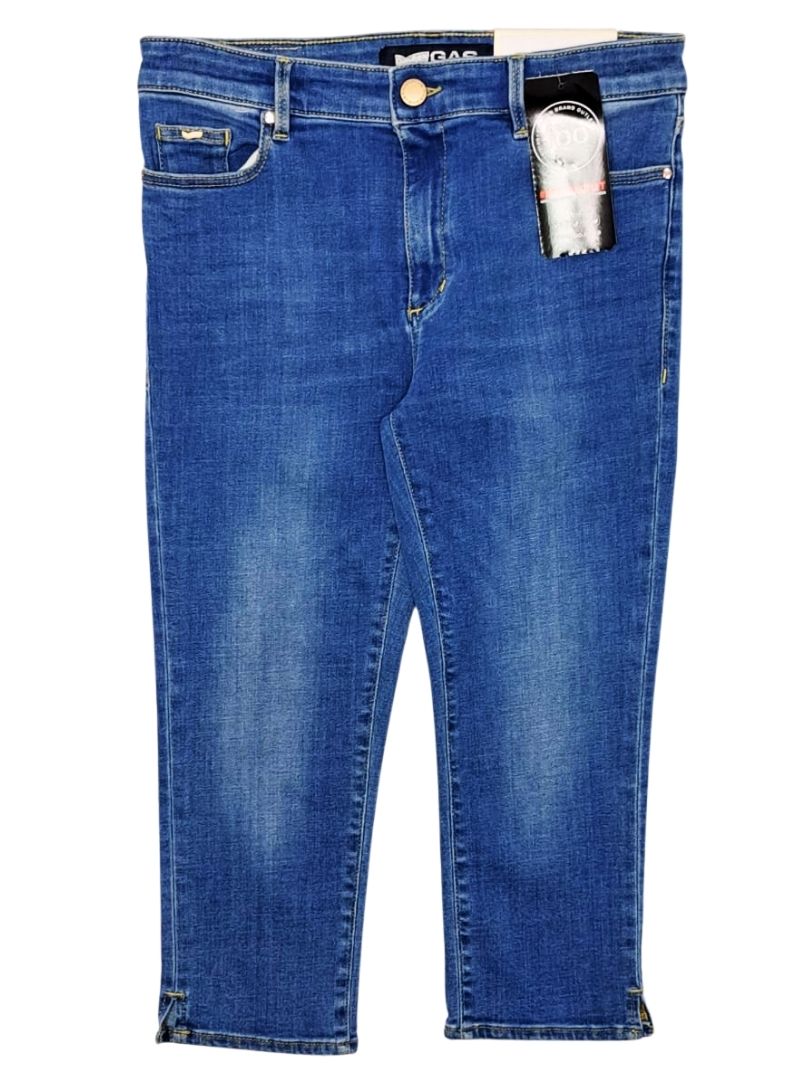 Gas Denim Ladies Capri Jean - Blue