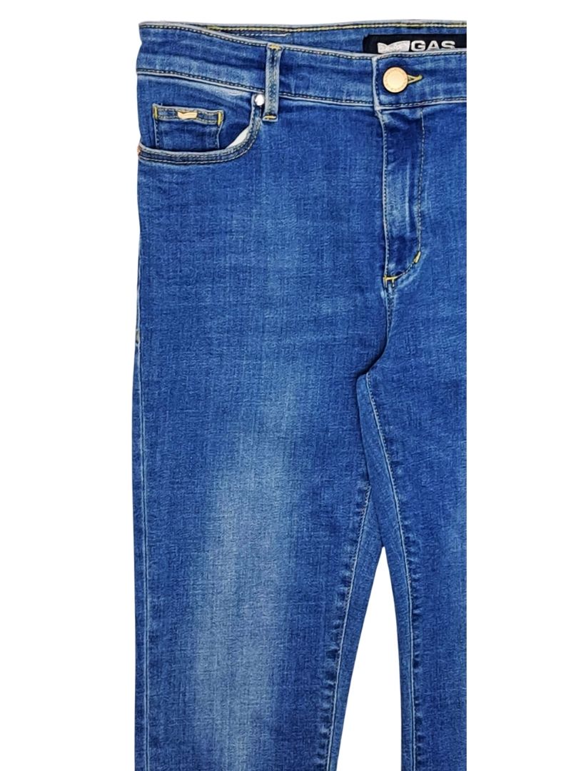 Gas Denim Ladies Capri Jean - Blue