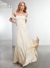 SATIN CREAM MAXI WEDDING DRESS