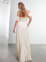 SATIN CREAM MAXI WEDDING DRESS