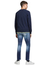 Jack & Jones Mens Glenn Slim Fit Jeans - Blue/White