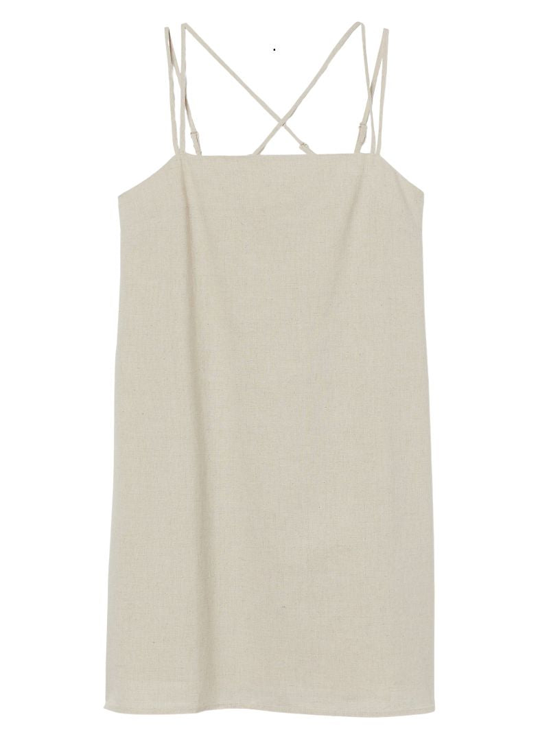 LINEN-BLEND DRESS