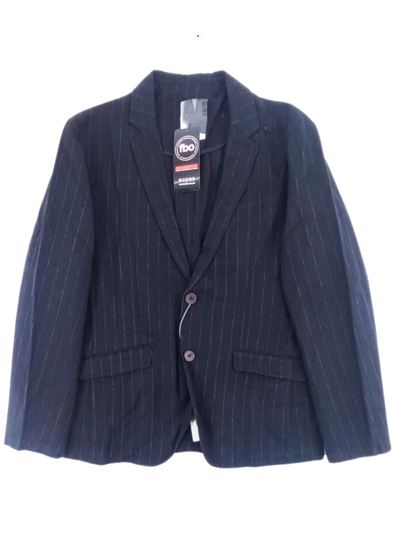 DETAILED BUTTONED STRIPPED BLAZER