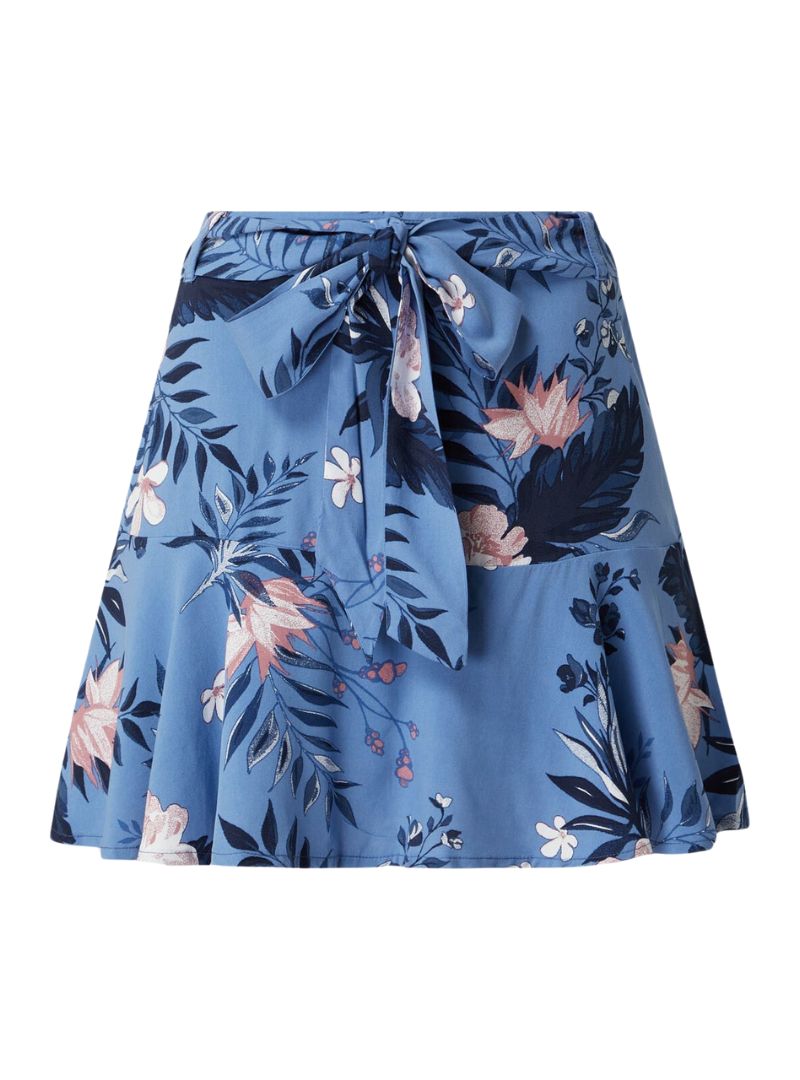 FLORAL DETAILED TIERED SKIRT(MISSING BELT)