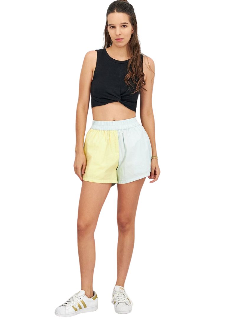 TWO TONE COLOR BLOCK SHORTS