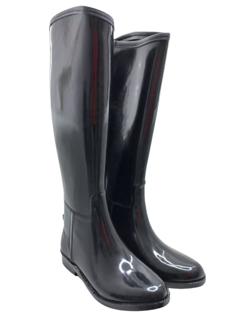 GLOSSY WATERPROOF RAIN BOOTS