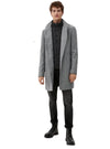 S.oliver Mens Detailed Button Up Coat - Grey/Black