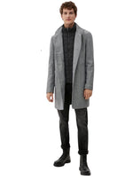 S.oliver Mens Detailed Button Up Coat - Grey/Black