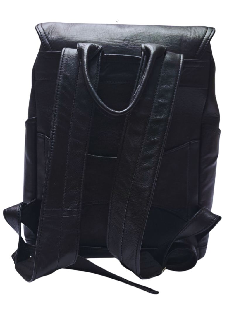 Ditsibi Genuine Leather Backpack - Black