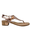 BRANDED T-STRAP SLINGBACK SANDAL