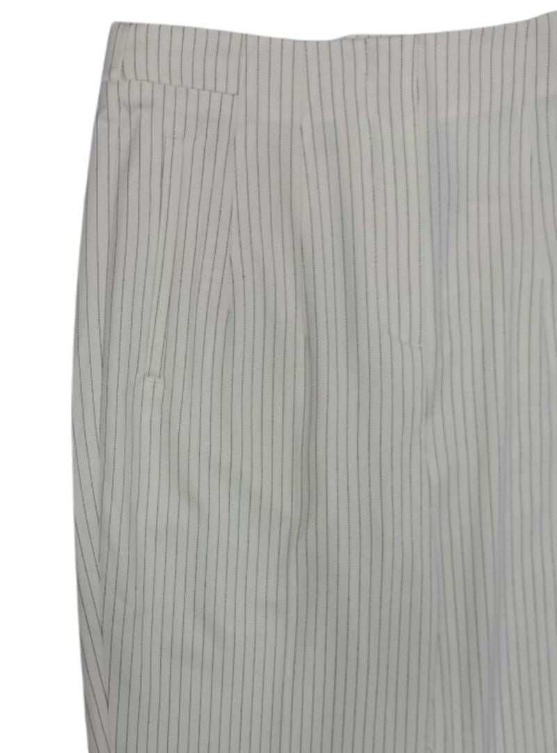 Reserved Ladies Striped Pants - Cream White/Black