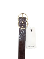 CROC PRINT DOUBLE BUCKLE BELT