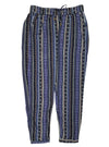 Inside Ladies Detailed Trouser - Blue/Black/White
