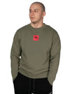 Replay Mens Logo Crew Sweatshirt - Green/Red