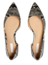 GENUINE LEATHER ANIMAL PRINT POINTED FLATS