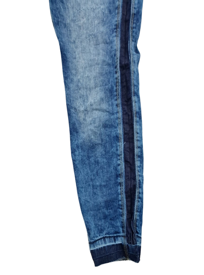 TWO TONED MID WAIST JEAN