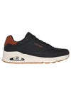 Skechers Mens Suited On Air Sneakers - Black/Brown