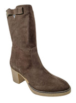 SUEDE BLOCK HEEL BOOTS