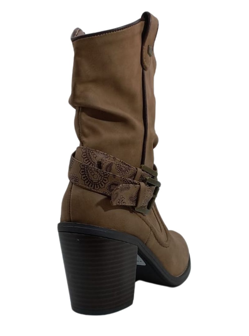 BELT DETAILED BLOCK HEEL BOOTS