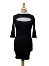 Inside Ladies Ribbed Tight Fit Dress - Black