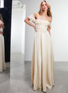 SATIN CREAM MAXI WEDDING DRESS