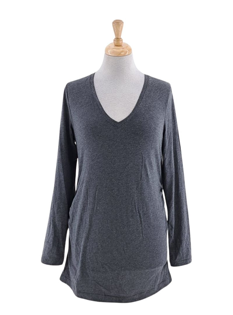 RUCHED LONG SLEEVE TEE