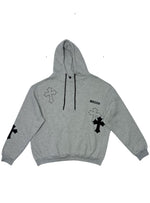 Mennace Mens Detailed Hoody - Grey