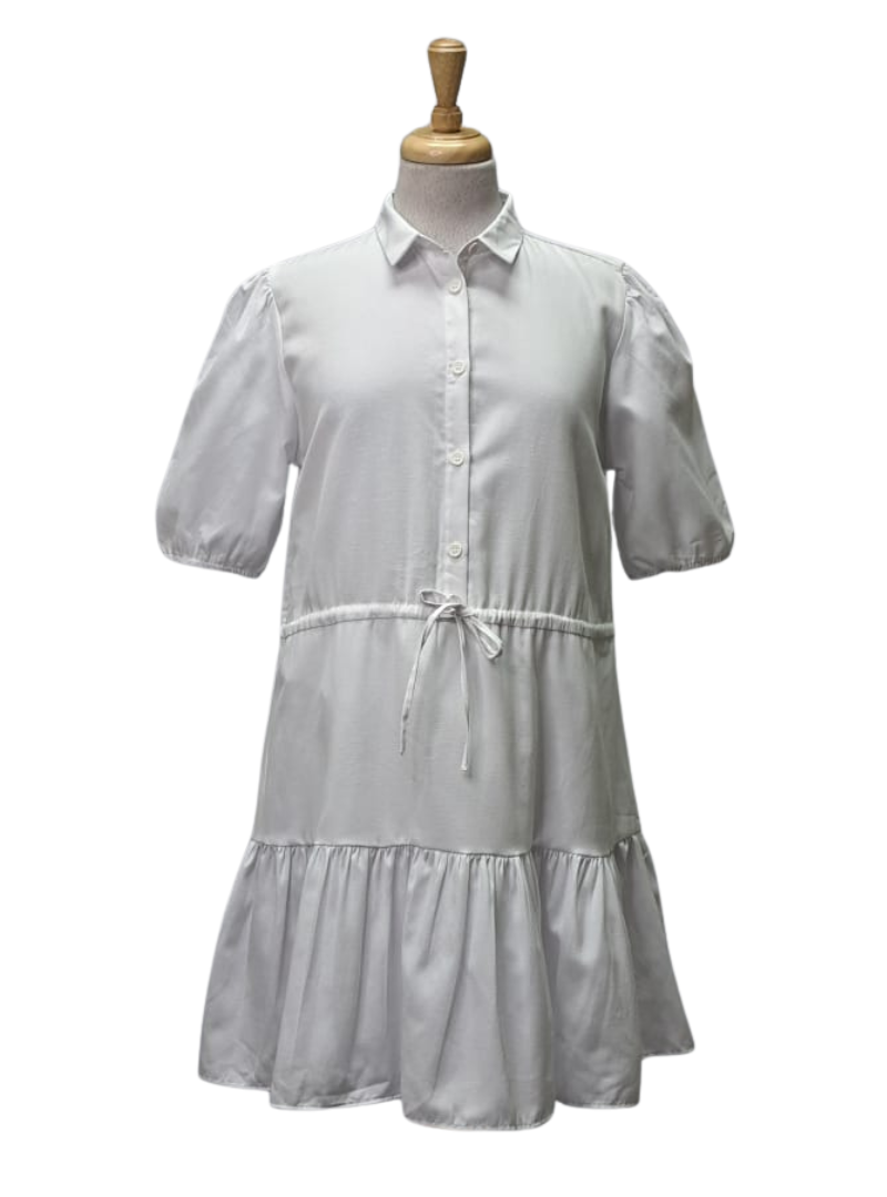 Cropp Ladies Short Ruffle Dress - White