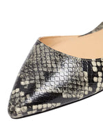 GENUINE LEATHER ANIMAL PRINT POINTED FLATS