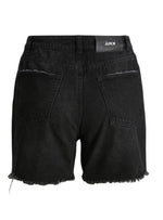 RIPPED FRAYED BOTTOM DENIM SHORT