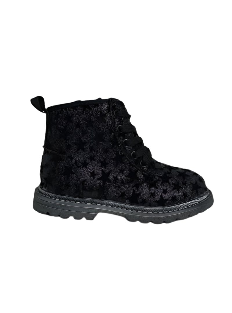 KIDS STAR DETAILED BIKER BOOTS